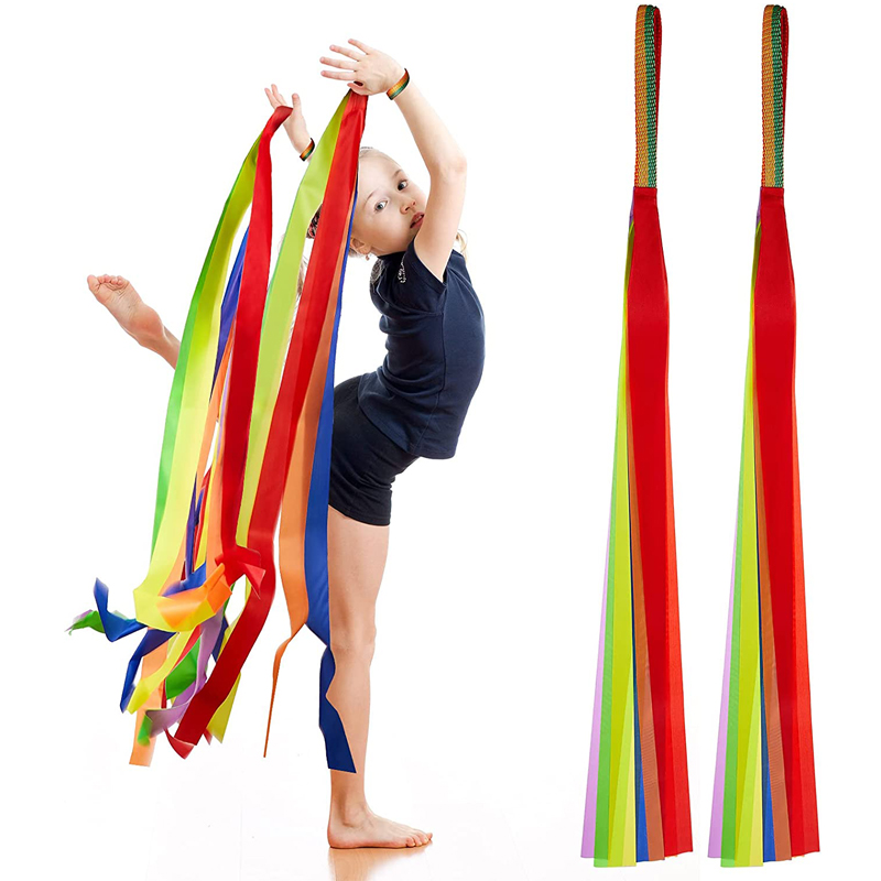Party Games Juego - Rubans de danse arc-en-ciel pour enfants,