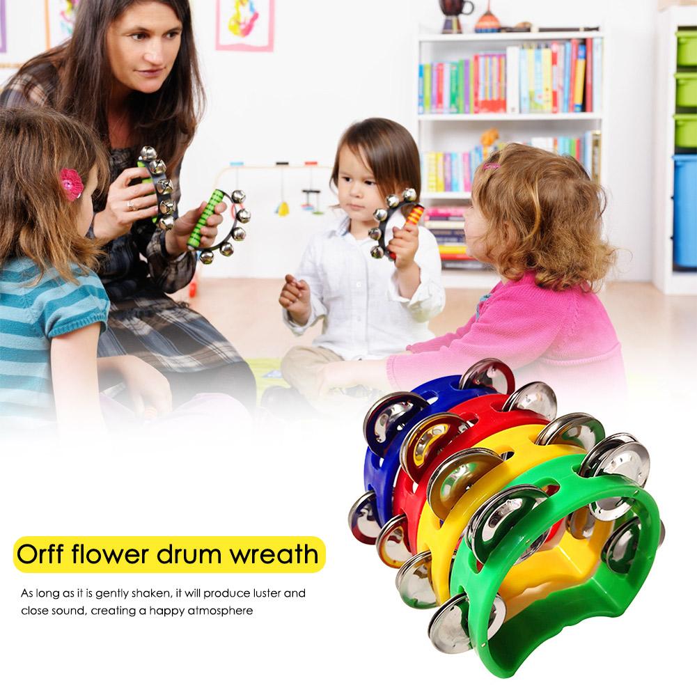 Party Games Music - 4 pièces tambourin Jingles hochet cloche