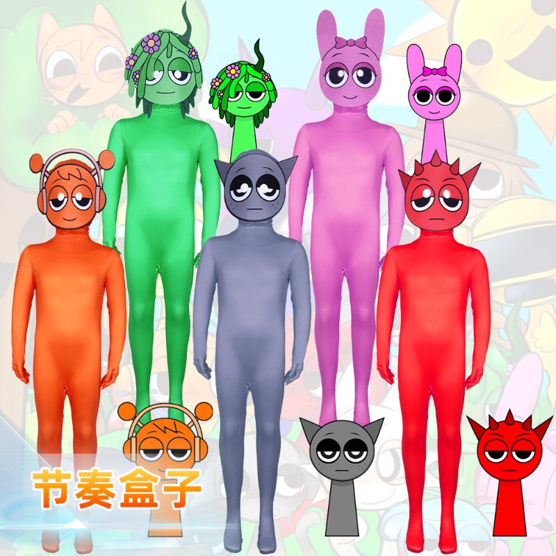 Party Games Music - Costume de cosplay Incrediboxs Sprunki, combinaison