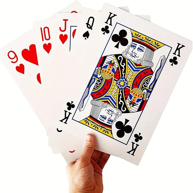 Party Games Juego - Cartes à jouer surdimensionnées Jumbo 4x