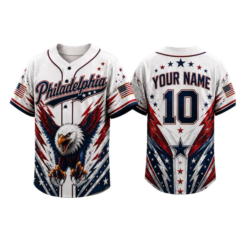 Maillot de baseball rétro pers - Party Games Usa avis et prix