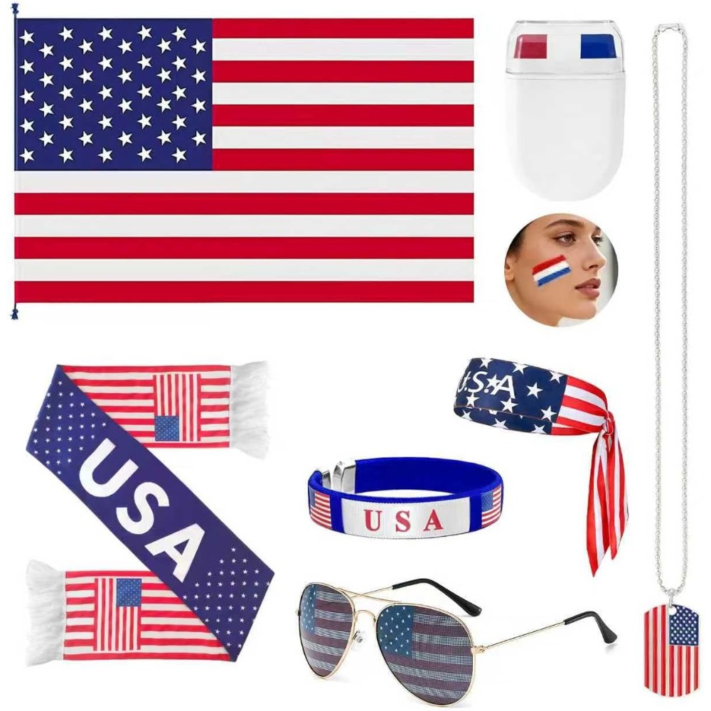 Kit de Supporter Patriotique U - Party Games Usa avis et prix