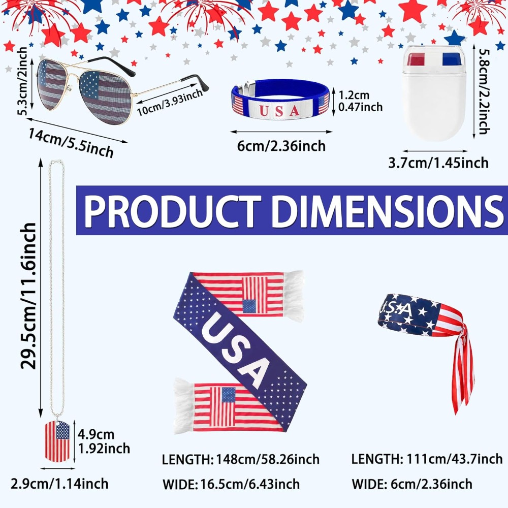 Kit de Supporter Patriotique U - Party Games Usa avis et prix