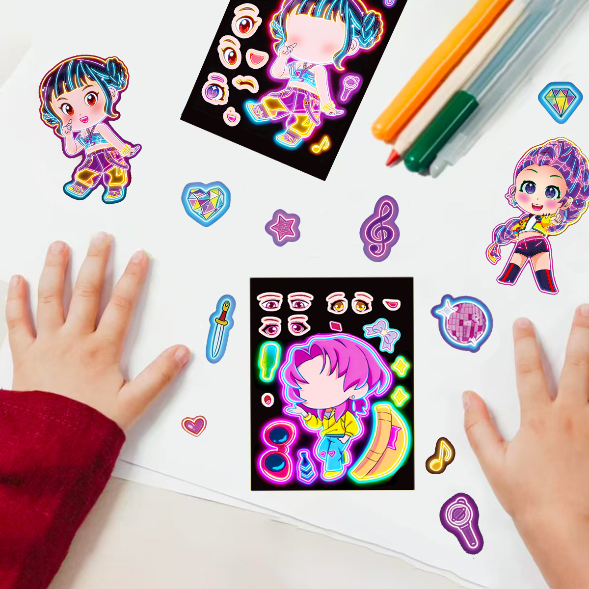 8 autocollants amusants pour f - Party Games Music avis et prix