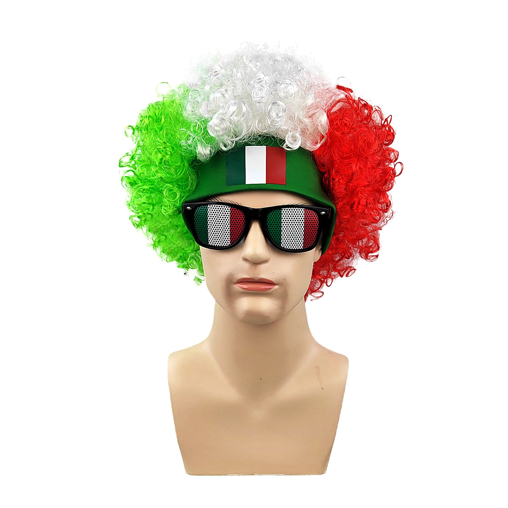 Ensemble Perruque Afro Drapeau - Party Games Usa avis et prix