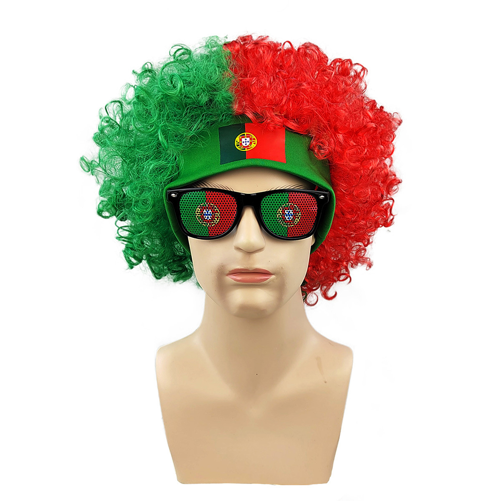 Ensemble Perruque Afro Drapeau - Party Games Usa avis et prix