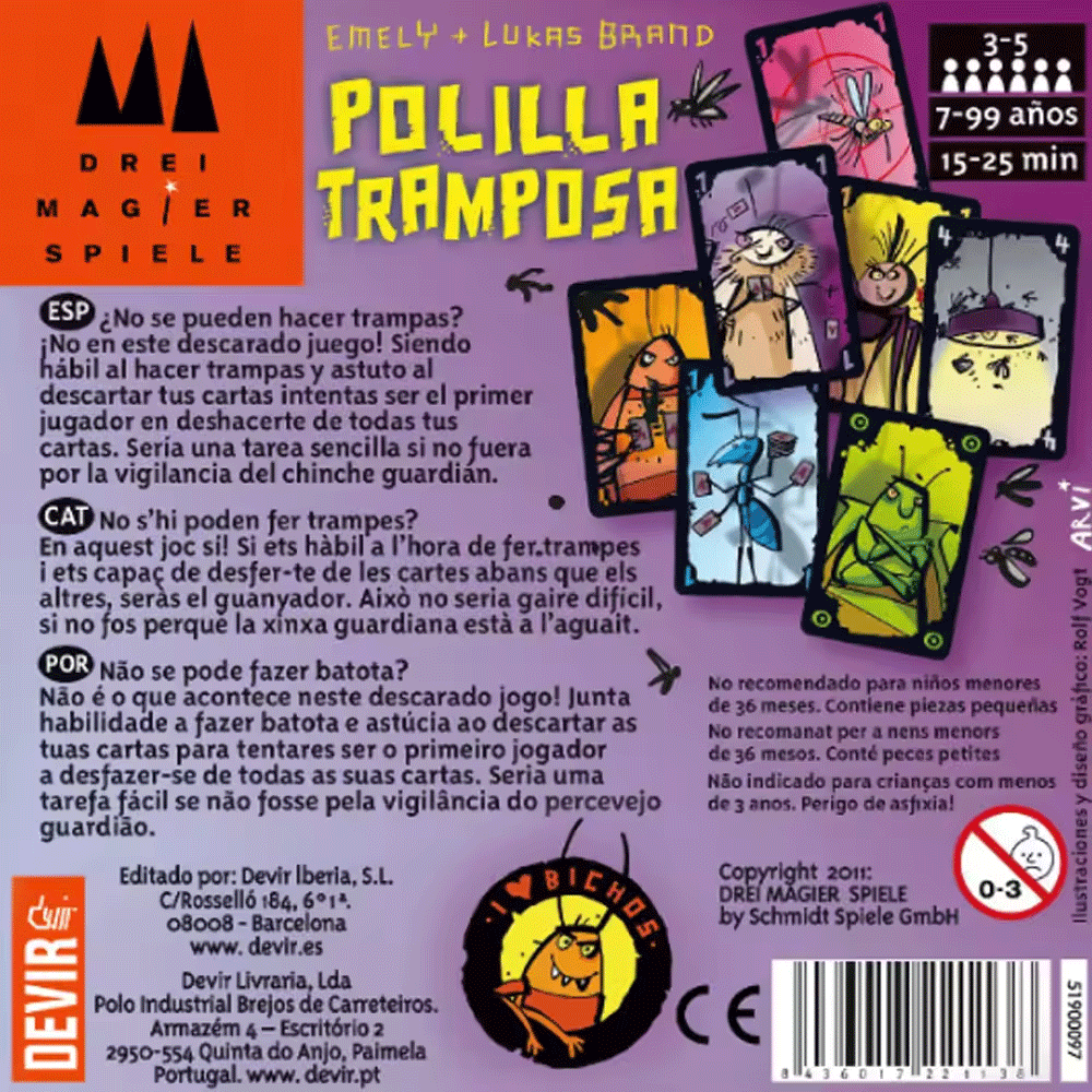 Polilla Tramposa jeux De socié - Party Games Juego avis et prix
